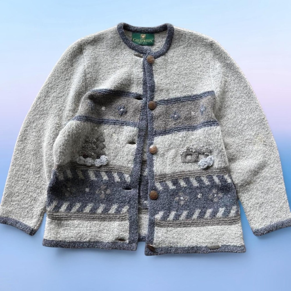 Giesswein Austrian Wool Mohair Cardigan Jacket Size 38 US 8